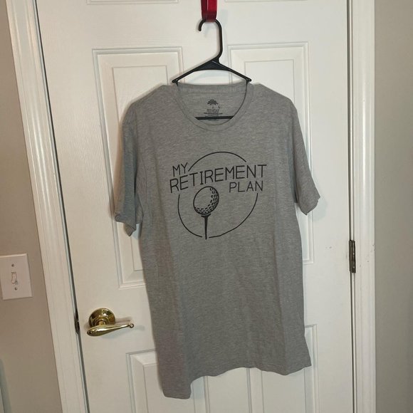 "My Retirement Plan" Men's Tee, by Ann Arbor Shirt Company  Size L - Picture 1 of 3